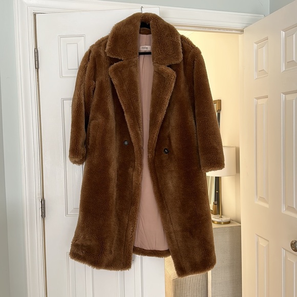 Meteo yves salomon brown wool teddy coat size 34 (XS) - Picture 4 of 7